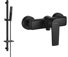 Mexen Lynx DQ72 sprchová baterie s sprchovou sadou, černá - 74594DQ72-70