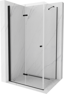 Mexen Lima skladací sprchovací kút 110 x 90 cm, priehľadný, čierny - 856-110-090-70-00