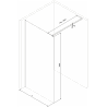 Mexen Kioto sprchová stena Walk-in 80 x 200 cm, biely vzor 8 mm, nerezová oceľ - 800-080-101-97-85