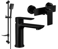 Mexen Alfa DF62 sprchová sada, čierna - 745704DF62-70