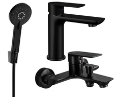 Mexen Alfa R40 sada na vaňu, čierna - 745703R40-70