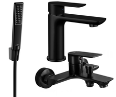 Mexen Alfa R72 nastaviteľný vaňový set, čierny - 745703R72-70