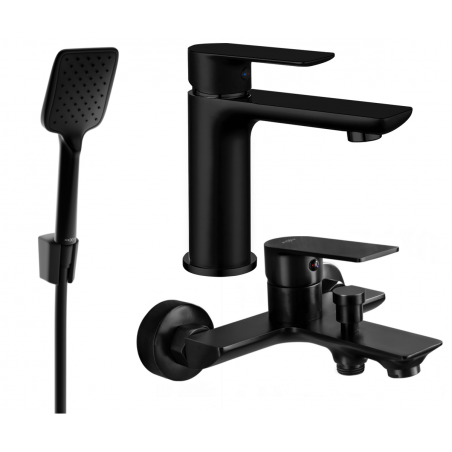 Mexen Alfa R62 súprava na vaňu, čierna - 745703R62-70
