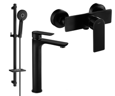 Mexen Alfa DQ40 sprchová sada, čierna - 745714DQ40-70