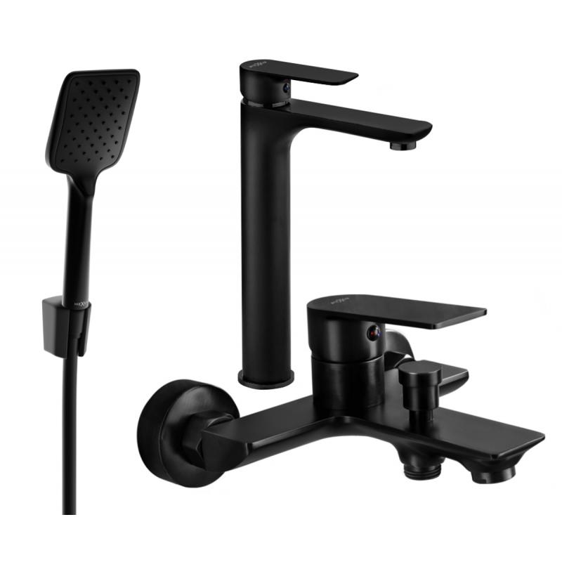 Mexen Alfa R62 kúpeľňový set, čierny - 745713R62-70