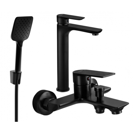 Mexen Alfa R62 kúpeľňový set, čierny - 745713R62-70