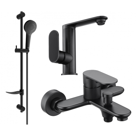 Mexen Milo DF05 vaňový set, čierny - 713053DF05-70
