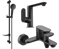 Mexen Milo DF05 sada na vaňu, čierna - 713053DF05-70