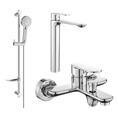 Mexen Milo DF40 vaňový set, chróm - 71313DF40-00
