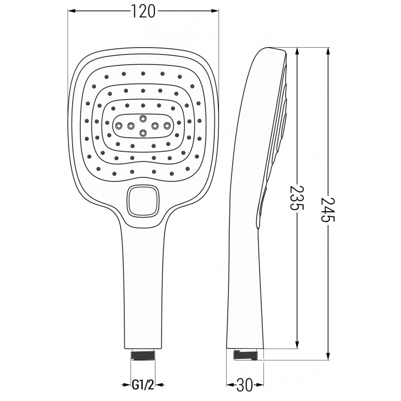 Mexen R-17 sprchová hlavica s 3 funkciami, chróm - 79517-00