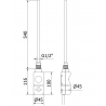 Mexen Ares elektrický radiátor 1800 x 600 mm, 600 W, zlatý - W102-1800-600-2900-50