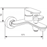 Mexen Milo DF05 vaňový set, chróm - 713153DF05-00