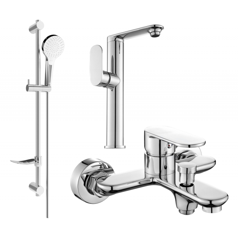 Mexen Milo DF05 vaňový set, chróm - 713153DF05-00