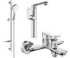 Mexen Milo DF05 sada na vaňu, chróm - 713153DF05-00
