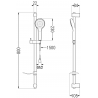 Mexen Milo DF05 vaňový set, chróm - 713153DF05-00