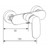 Mexen Milo DF40 sprchová sada, chróm - 71304DF40-00