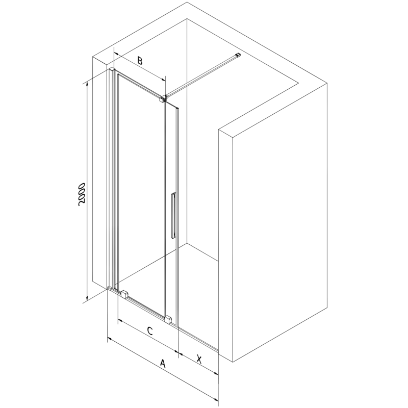 Mexen Velar posuvné sprchové dvere 130 cm, grafit, chróm - 871-130-000-41-01