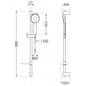 Mexen Milo DF05 sprchová sada, chróm - 713054DF05-00