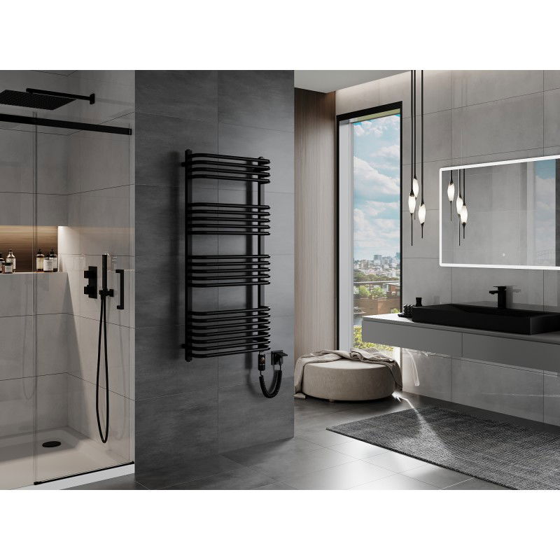 Mexen Apollo elektrický radiátor 1210 x 550 mm, 600 W, čierny - W117-1210-550-2600-70