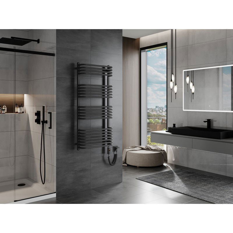 Mexen Apollo elektrický radiátor 1210 x 550 mm, 600 W, antracit - W117-1210-550-2600-66