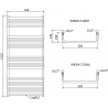 Mexen Apollo elektrický radiátor 1210 x 550 mm, 600 W, antracit - W117-1210-550-2600-66