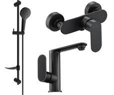 Mexen Milo DF05 sprchový set, čierny - 713054DF05-70