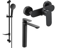 Mexen Milo DF05 sprchová sada, čierna - 71314DF05-70