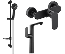 Mexen Milo DF40 sprchová sada, čierna - 713154DF40-70