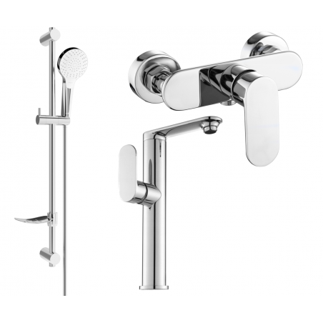 Mexen Milo DF05 sprchový set, chróm - 713154DF05-00