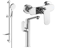 Mexen Milo DF05 sprchový set, chróm - 713154DF05-00