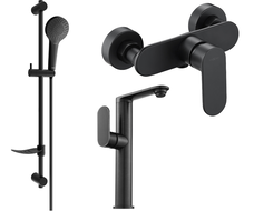 Mexen Milo DF05 sprchový set, čierny - 713154DF05-70