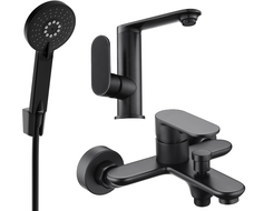 Mexen Milo R40 sada na vaňu, čierna - 713053R40-70