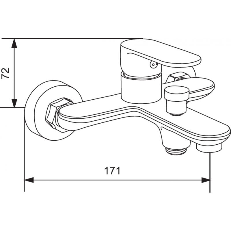 Mexen Milo R40 vaňová sada, chróm - 71313R40-00