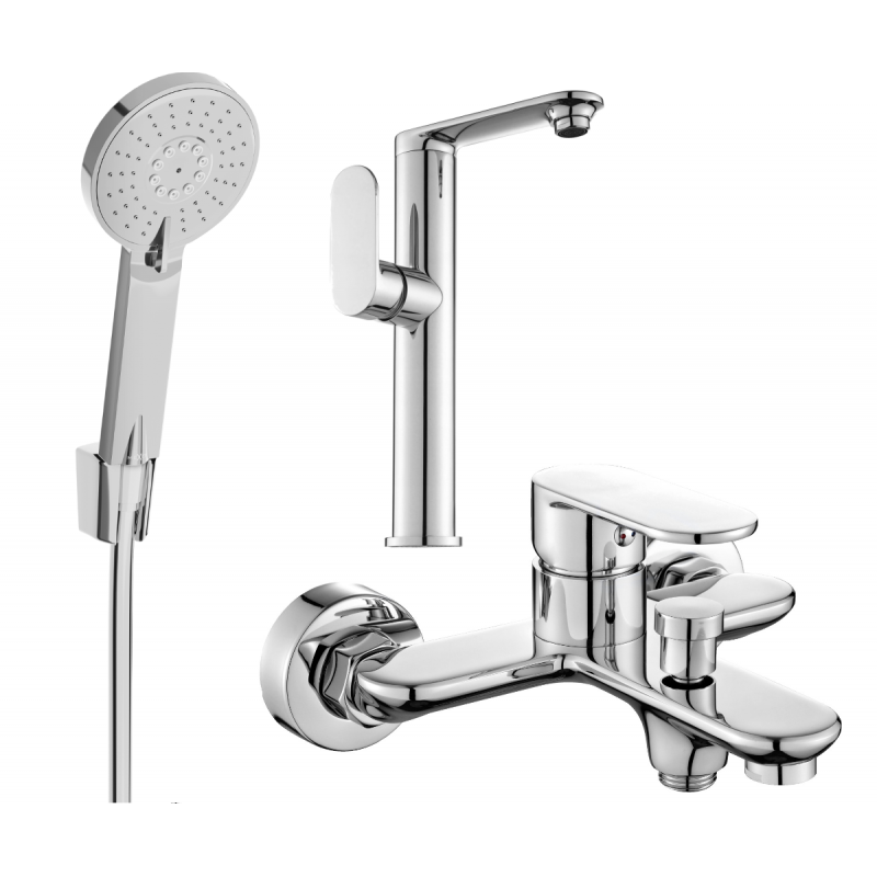 Mexen Milo R40 set vaňových batérií, chróm - 713153R40-00