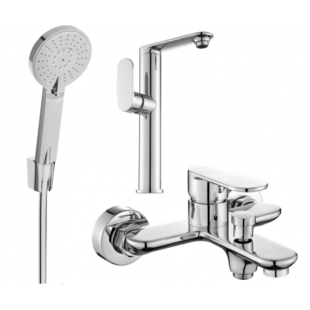 Mexen Milo R40 set vaňových batérií, chróm - 713153R40-00
