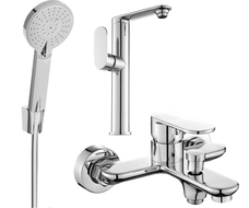 Mexen Milo R40 set vaňových batérií, chróm - 713153R40-00