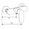 Mexen Milo DF05 sprchová batéria so sprchovým setom, chróm - 7134R05-00