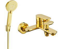 Mexen Milo R40 vaňová batéria so sprchovou súpravou, zlatá - 7133R40-50