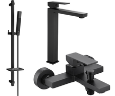 Mexen Uno DQ77 vaňový set, čierny - 71413DQ77-70