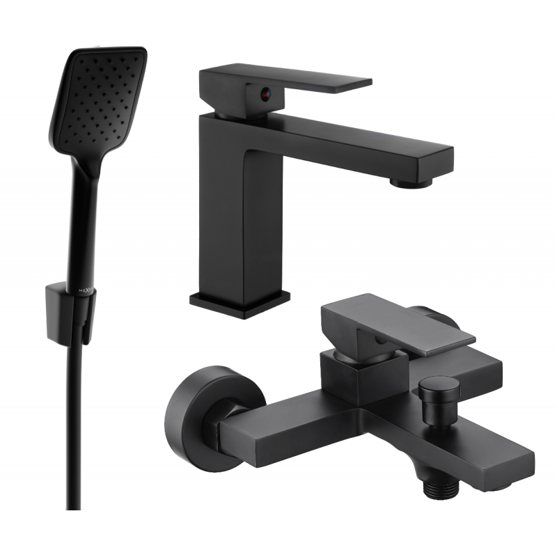 Mexen Uno R62 sada na vaňu, čierna - 71403R62-70