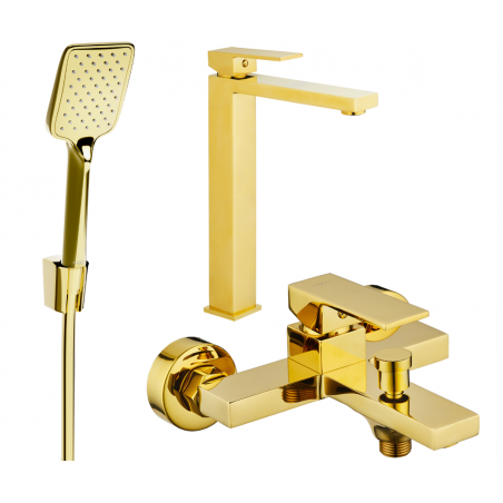 Mexen Uno R62 kúpeľňový set, zlatý - 71413R62-50