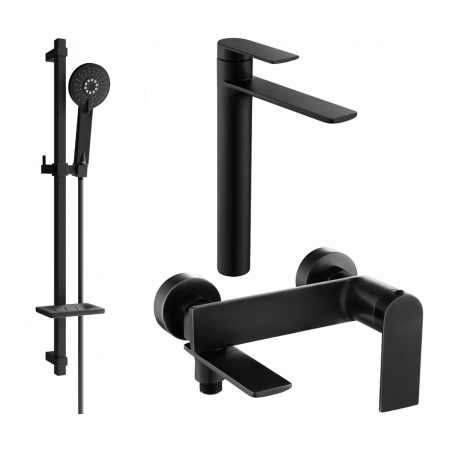 Mexen Zero DQ40 súprava vaňových batérií, čierna - 7113DQ40-70