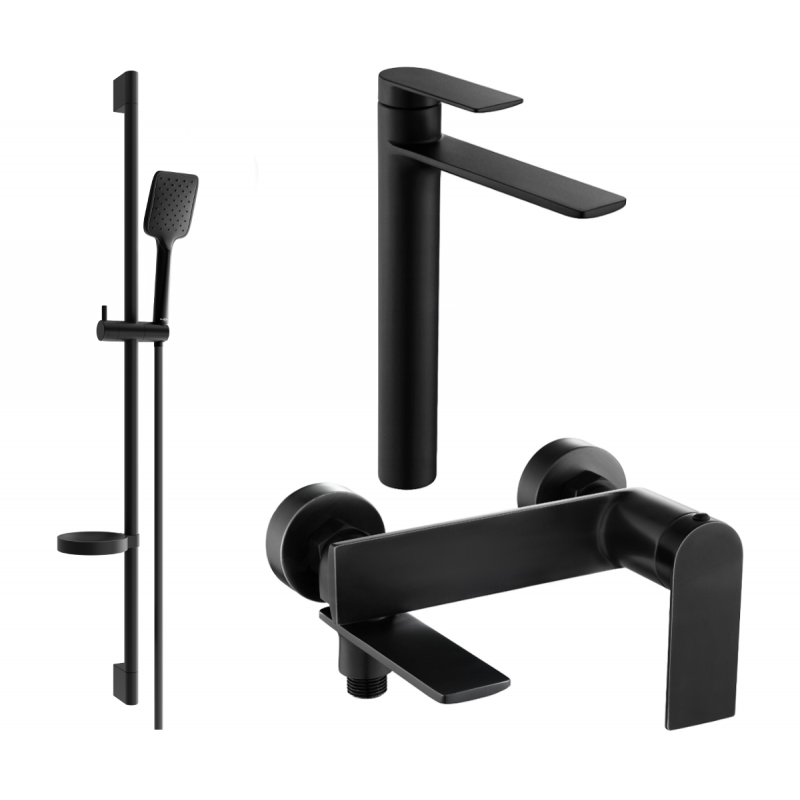 Mexen Zero DS62 súprava na vaňu, čierna - 7113DS62-70