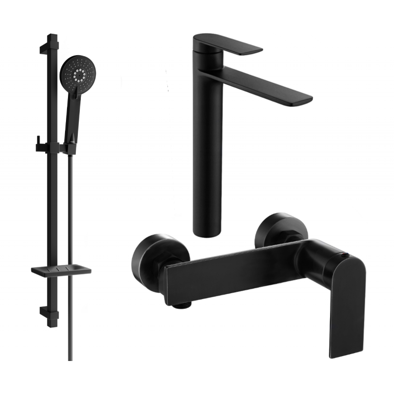 Mexen Zero DQ40 sprchová sada, čierna - 71114DQ40-70