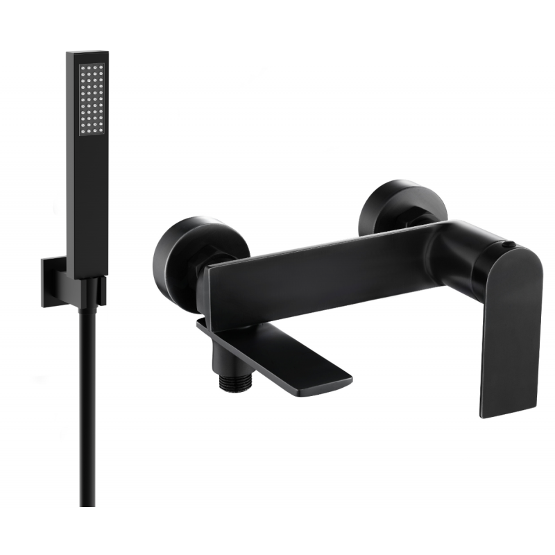 Mexen Zero R02 vaňová batéria so sprchovým setom, čierna - 7113R02-70