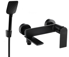 Mexen Zero R62 vaňová batéria so sprchovou súpravou, čierna - 7113R62-70