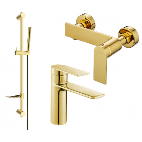 Mexen Zero DF70 sprchová sada, zlatá - 71104DF70-50