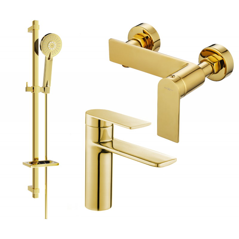 Mexen Zero DQ40 sprchová sada, zlatá - 71104DQ40-50