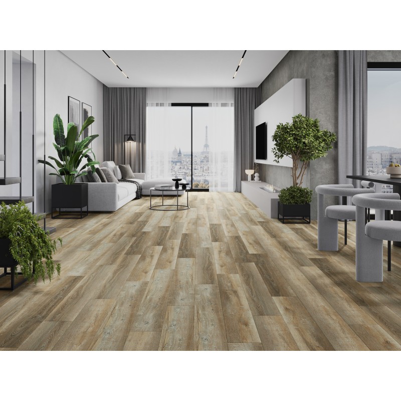 Mexen Cortland vinylové panely 1240 x 182 mm SPC 6,5 mm, podklad IXPE 1,5 mm, 4 V-drážka, Dub - F1008-1240-182-505-4V1-01