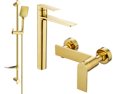 Mexen Zero DF62 sprchový set, zlatý - 71114DF62-50